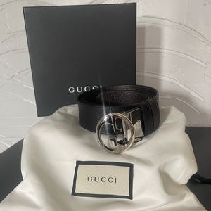 Gucci Interlocking G Logo Leather Belt